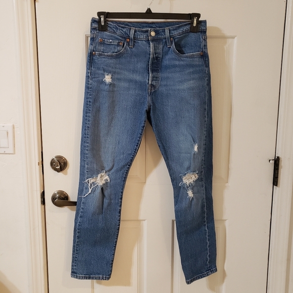 Levi's Denim - Levi's 501 Women's Distressed Blue Jeans